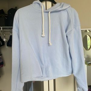 Blue Cropped hoodie